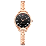 P305 rel¨®gio de quartzo Liso Watch Strap Rodada Disque Sil¨ºncio Movimento Empresarial Sports Watch Rosa de Ouro & preto