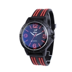 P06 Simples Masculino Quartz Strap Watch Silicone impermeável relógio de quartzo analógico