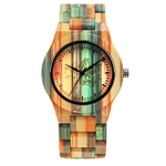 Padr?o Assista Moda de madeira de bambu ¨¦ ¨²nico Homens S5536 Watchband Quartz Rel¨®gio