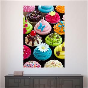 Painel Adesivo de Parede - Cupcakes - 567pnp