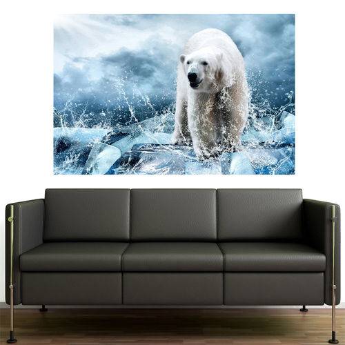 Painel Adesivo de Parede - Urso Polar - N3228