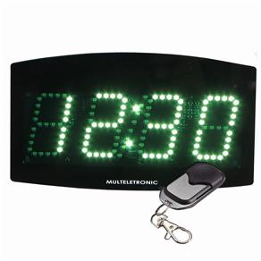 Painel Relógio LED de Alta Visibilidade Multeletronic Verde
