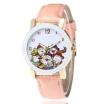 Papai Noel homens e mulheres relógio de couro relógios de moda feminina relógios 2019 Tabela relógio estudantes de banda desenhada crianças de quartzo