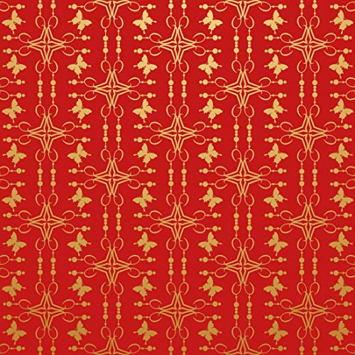 Papel de Parede Arabesco Vermelho 300 X 59cm