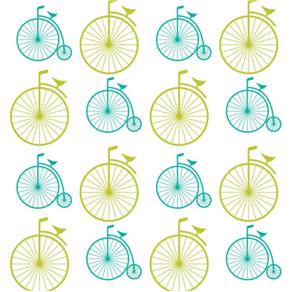 Papel de Parede Bicicletas Vintage Alto Colagem - Branco