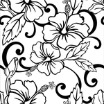 Papel De Parede Floral Flores Em Preto