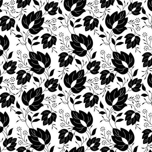 Papel de Parede Floral Preto e Branco 3,00m X 59cm