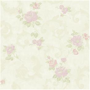 Papel de Parede Vinilico Creme - Rose - REF Bh82303