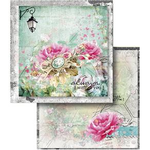 Papel Scrapbook Dupla Face Always e Rosas LSCD-369 - Litocart