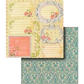 Papel Scrapbook Dupla Face Molduras LSCD-270 - Litocart