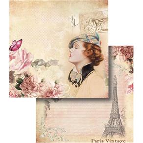 Papel Scrapbook Dupla Face Paris Vintage LSCD-341 - Litocart