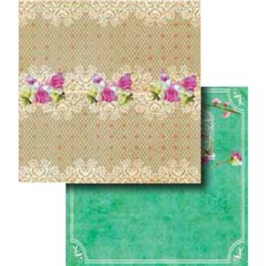 Papel Scrapbook Dupla Face Rosas LSCD-267 - Litocart