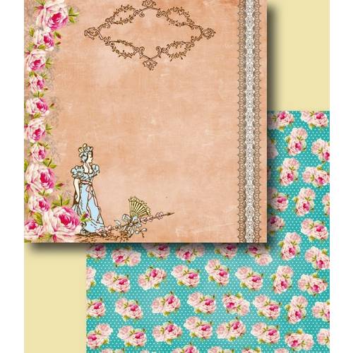 Papel Scrapbook Duplo Flores LSCD-230 Litocart