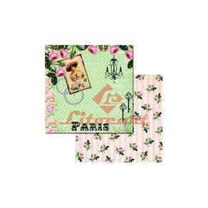 Papel Scrapbook Duplo Flores LSCD-197 Litocart