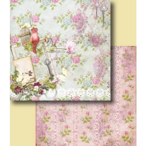 Papel Scrapbook Duplo Flores LSCD-234 Litocart