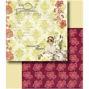 Papel Scrapbook Duplo Flores LSCD-235 Litocart