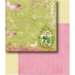 Papel Scrapbook Duplo Flores LSCD-233 Litocart