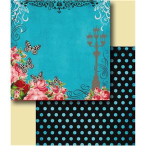 Papel Scrapbook Duplo Flores LSCD-232 Litocart