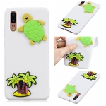 Para a caixa do telefone HUAWEI P20 encantador dos desenhos animados Doce Cor Suave Silica Gel Proteção Integral