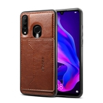 Para Huawei Desfrute 9S / Honor 10I / Honor 20I Retro PU carteira de couro Cartão de Suporte Suporte antiderrapante caso do celular à prova de choque de telefone