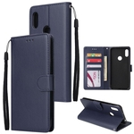 Para HUAWEI Honor 8A Overseas Edição / Y6 2019 com Fingerprint Buraco Flip-tipo Phone Case protetor de couro com 3 Card Posição Buckle projeto da tampa do telefone