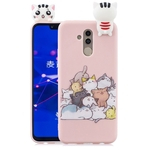 Para Huawei Mate 20 Lite Colorido 3d Bonito Pintado Animal Tpu Anti-risco Antiderrapante Capa Protetora Tampa Traseira