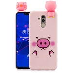 Para HUAWEI MATE 20 Lite Colorido 3D bonito pintado animal TPU anti-risco antiderrapante capa protetora tampa traseira