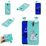 Para Huawei MATE 20 LITE / Maimang7 3D colorido bonito pintada animal TPU anti-risco antiderrapante capa protetora tampa traseira