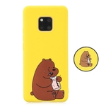 Para HUAWEI MATE 20 pro Pure telefone Cor tampa da Caixa de telefone dos Desenhos animados Soft Case TPU telefone leve com Correspondência de Padrões Suporte Ajustável