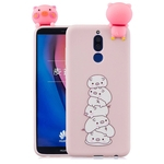 Para HUAWEI MATE 10 Lite Colorido 3D bonito pintado animal TPU anti-risco antiderrapante capa protetora tampa traseira