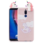 Para HUAWEI MATE 10 Lite Colorido 3D bonito pintado animal TPU anti-risco antiderrapante capa protetora tampa traseira