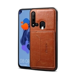 Para HUAWEI NOVA 5I-P20 LITE 2019 Retro PU carteira de couro Cartão de Suporte Suporte antiderrapante à prova de choque caso de telefone celular Redbey