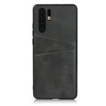 Para HUAWEI P30 pro cattlehide Grain PU capa protetora Voltar Cubra com 2 cartões Pockets