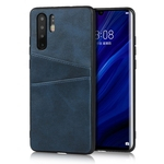 Para HUAWEI P30 pro cattlehide Grain PU capa protetora Voltar Cubra com 2 cartões Pockets