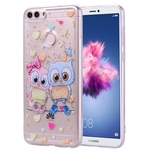 Para Huawei Smart P / Desfrute 7S Moda Cor pintado Epoxy da folha de ouro TPU anti-risco antiderrapante caso capa protetora Voltar