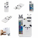 Para iPhone 5 / 5S / SE 3D dos desenhos animados Adorável Colorido pintado macio TPU tampa traseira antiderrapante à prova de choque capa protetora completa