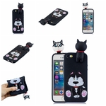 HAO Para iPhone 5 / 5S / SE 3D dos desenhos animados Adorável Colorido pintado macio TPU tampa traseira antiderrapante à prova de choque capa protetora completa Mobile phone shell