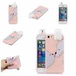 Para iPhone 5 / 5S / SE 3D dos desenhos animados Adorável Colorido pintado macio TPU tampa traseira antiderrapante à prova de choque capa protetora completa