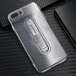 Para iPhone 7/8 TPU Transparente Phone Case protetora com suporte circular