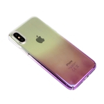 Para iPhone X / XS Luxo Elegante PC Gradiente Transparente Phone Case tampa traseira