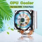 Para LGA 775 / 115X // 1366 e AMD CPU Cooler 4 Heatpipes Radiator 4Pin 120mm Cooler Fan Cooler PC CPU CPU Cooling Dissipador de calor com PWM