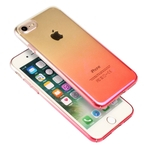 Para o caso do iPhone 7/8 Luxo Elegante PC Gradiente Transparente telefone tampa traseira