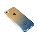 Para o caso do iPhone 7/8 Luxo Elegante PC Gradiente Transparente telefone tampa traseira