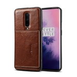 Para Oneplus 7 Pro Retro Pu Carteira De Couro Cartão De Suporte Suporte Antiderrapante À Prova De Choque Caso De Telefone Celular