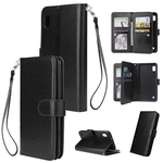 Para Samsung A10 Couro Telefone protecção com 9 Cartão Posição Buckle Bracket Lanyard Gostar
