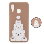 Amyove Lovely gift Para Samsung A40 Leve Soft Case TPU telefone bonito Ultrafino Macaron cor dos desenhos animados tampa do telefone com suporte ajustável