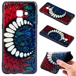 Para Samsung A8 2018 TPU fosco Luxo 3D Relief Soft Case tampa traseira