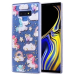 Para Samsung NOTA 9 Color Fashion pintado Epoxy da folha de ouro TPU anti-risco antiderrapante capa protetora tampa traseira