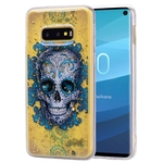 Para Samsung S10 E Fashion cor pintada Epoxy da folha de ouro TPU anti-risco antiderrapante capa protetora tampa traseira