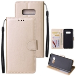 Para Samsung S10 E-type carteira PU capa de couro protetora telefone com fivela e 3 posição do cartão
